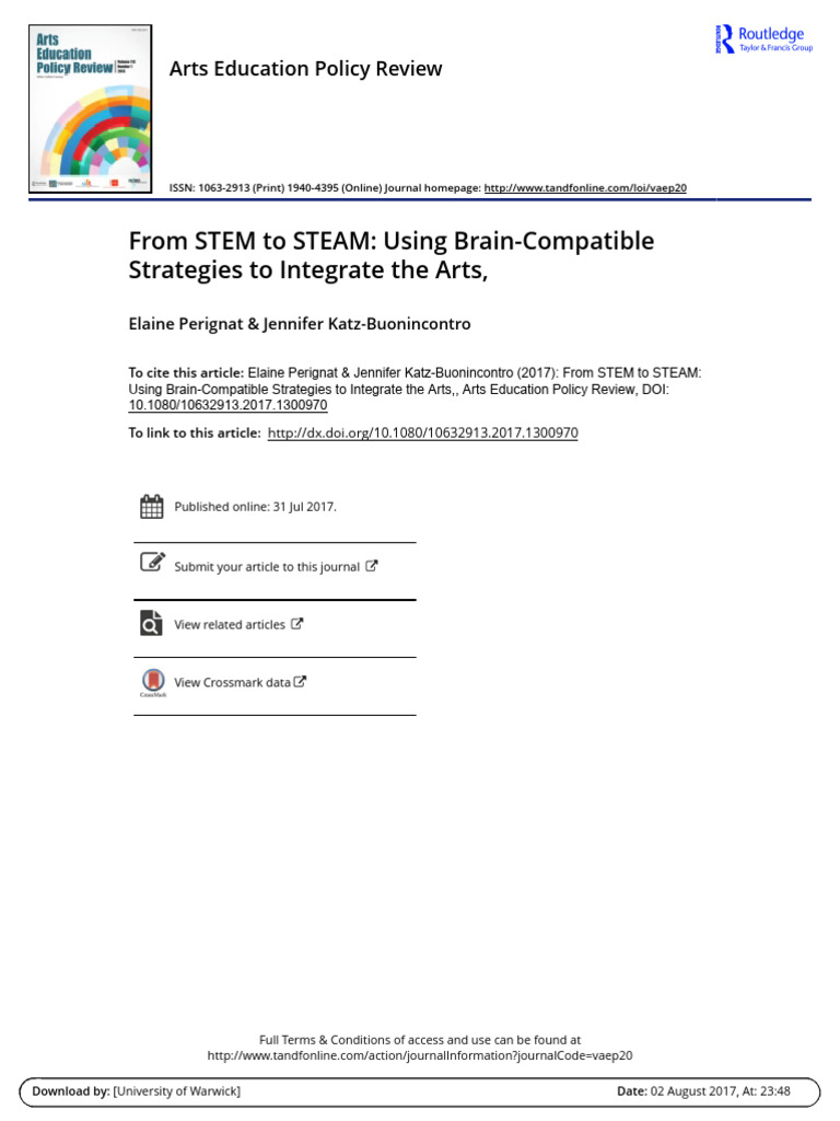 Integrating Arts in STEM Education | PDF | Creativity | Science ...