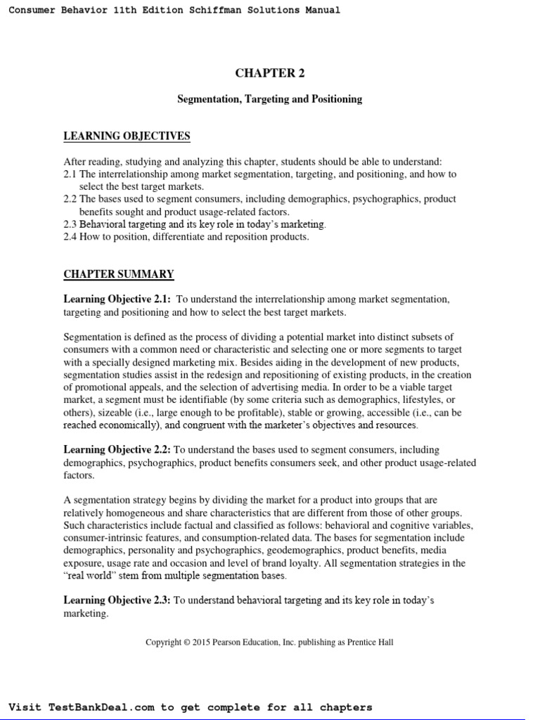 Consumer behavior 11th edition schiffman solutions manual pdf