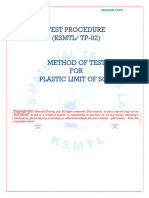 TP-02 Plastic Limit of Soil