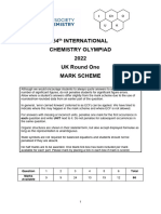 54 International Chemistry Olympiad 2022 UK Round One Mark Scheme