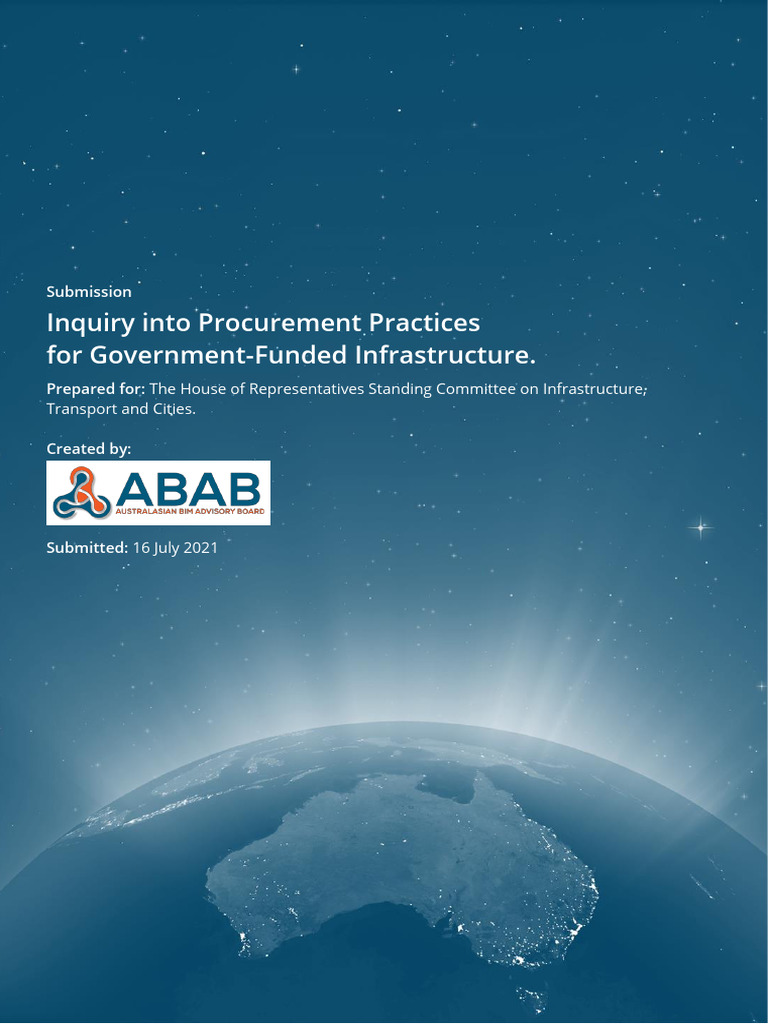 ABAB Submission To Parliamentary Inquiry Into Procurement 16 July 2021 ...