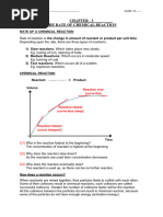 The Rate of Chemical Reaction - Notes