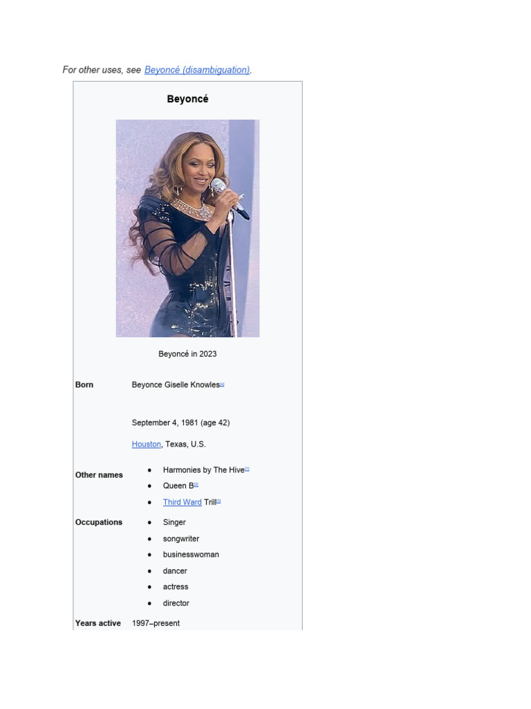 Test 2 | PDF | Beyoncé
