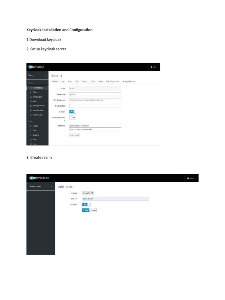 Keycloak Installation and Setup Guide | PDF