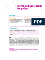 1 - Regime Juridique Et Social Des Groupes