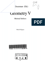 Geometry, Vol.5 - Minimal Surfaces (Ed. Osserman) (EMS 90)