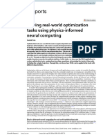 Solving Real World Optimization Tasks Using Physics Informed Neural Computing