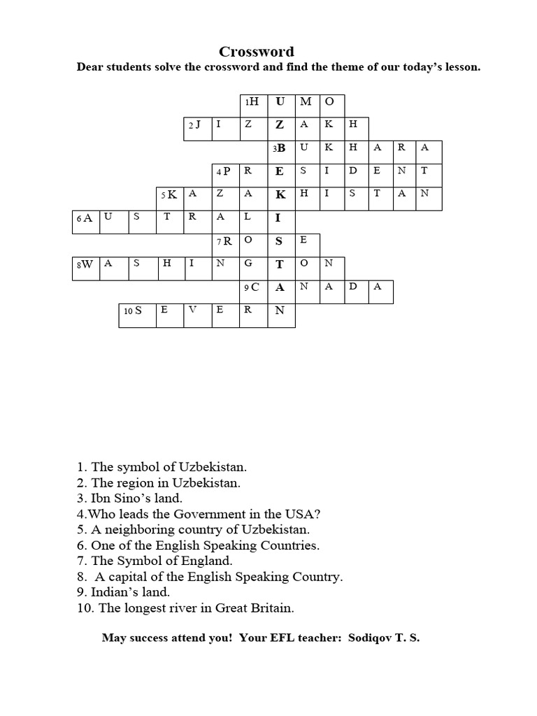 Crossword PDF
