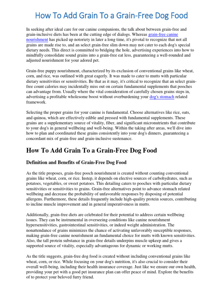 Phytosterols In Grain Free Dog Food Pdf