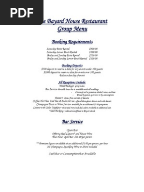 Wedding & Catering Menu