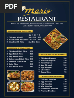 Menu Menu Card