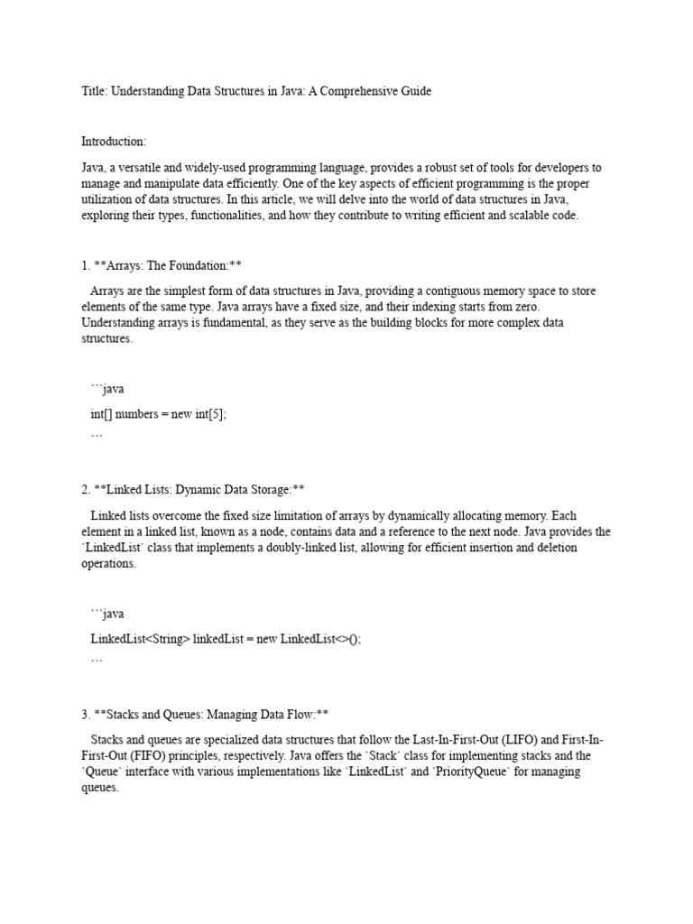 DS in Java | PDF