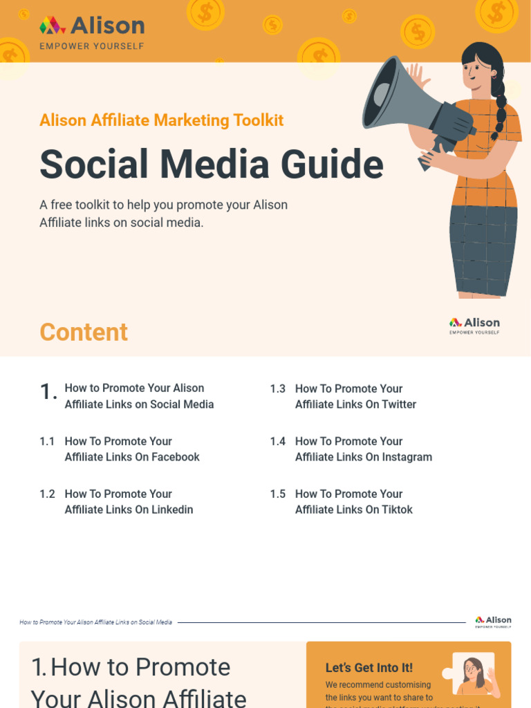 Alison Affiliate Social Media Toolkit Pdf Facebook Social Media