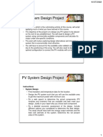 PV System Design Project and System Sizing