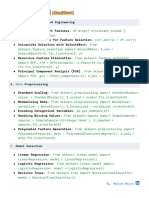 Data Modeling - Cheatsheet