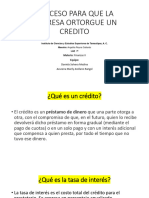 Proceso para Que La Empresa Ortorgue Un Credito