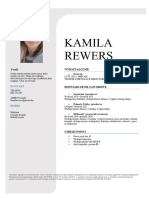 Kamila Rewers CV