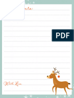 Santa Reindeer Print Able