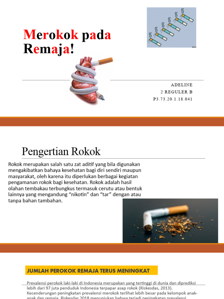 Merokok Pada REMAJA Fiks | PDF | Pengembangan Diri