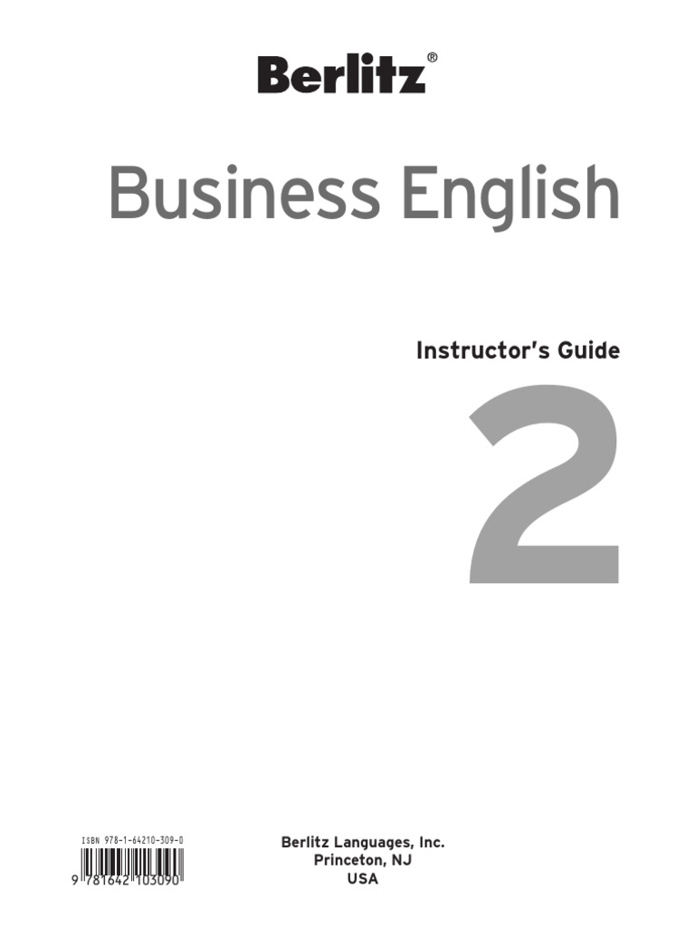 【あん♡プロフ必読出品】Berlitz Business English Berlitz Biz English 2 IG | PDF | Grammatical Tense | Adjective