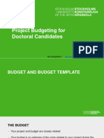 PHD Project Budget Process - Coursematerial - Sept2021