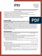 Pre-Reading - Sample MIS Resume