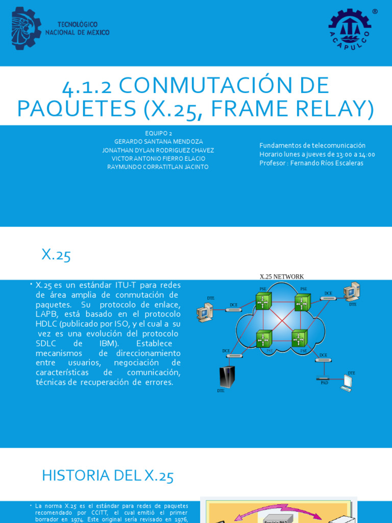 Conmutación de Paquetes: X.25 y Frame Relay | PDF | Ingeniería ...