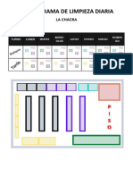 Cronograma de Limpieza Diaria