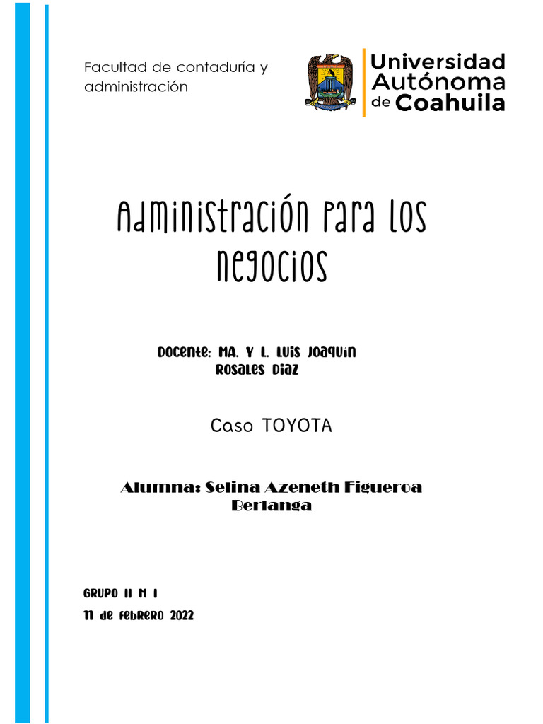 Caso Toyota Pdf Coche Toyota