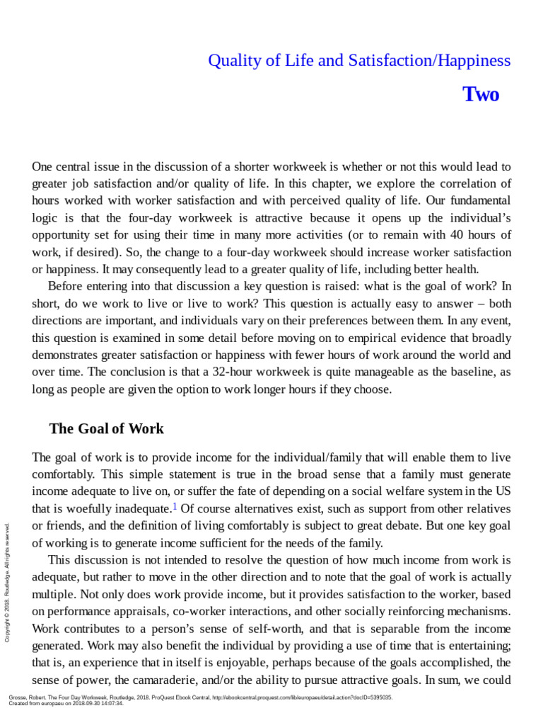 Quality - of - Life - and - Satisfaction - Happiness | PDF | Working ...