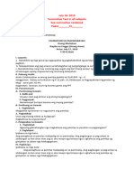 July 16, 2019 Summative Test in All Subjects See Summative Notebook Pages - To