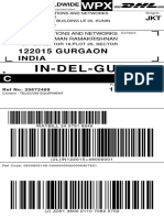 DHL Label OTM ID 20672489