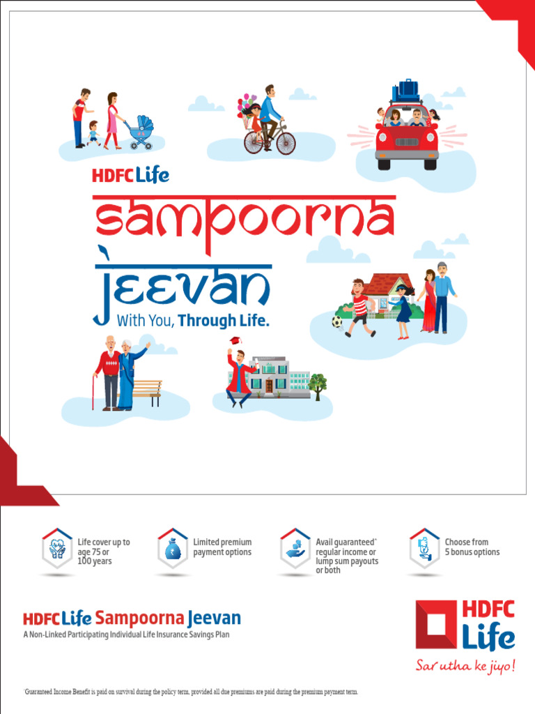 Hdfc sampoorna jeevan brochure 3 pdf life insurance insurance