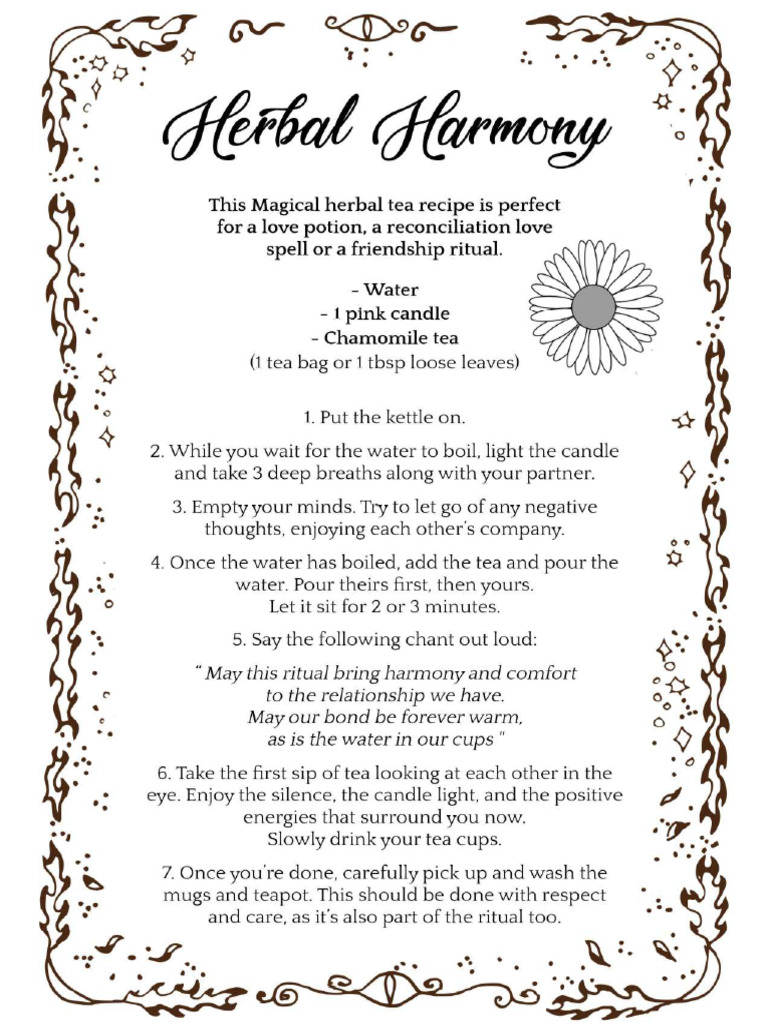 Herbal Harmony Tea Spells8 | PDF
