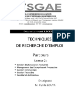 Techniques de Recherche D'emploi