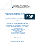 Manual Técnico Estructura de Indicadores de Género