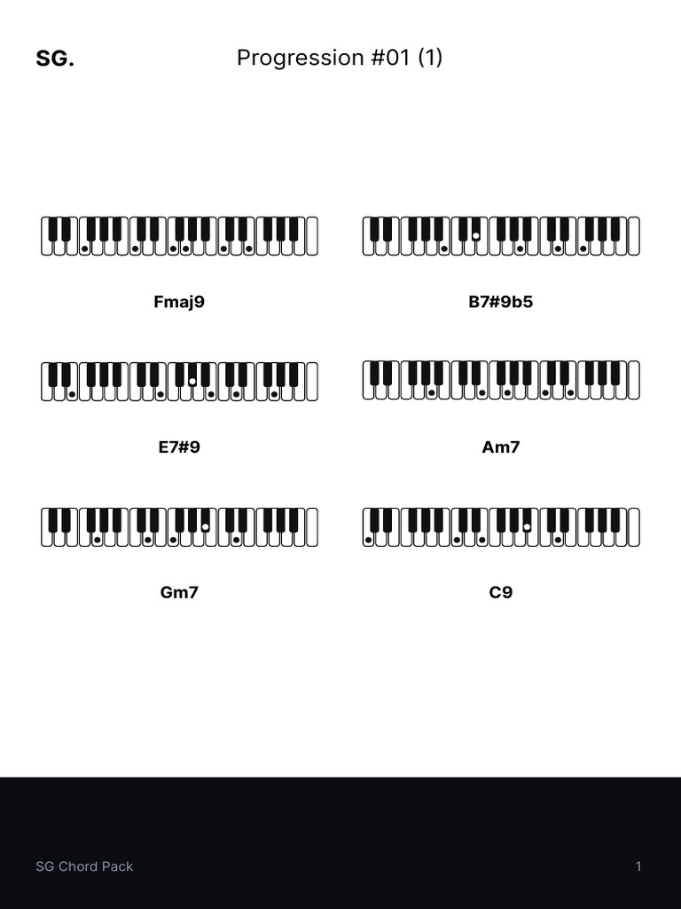 SG Chord Pack (Chord Chart) | PDF | Musical Techniques | Musicology