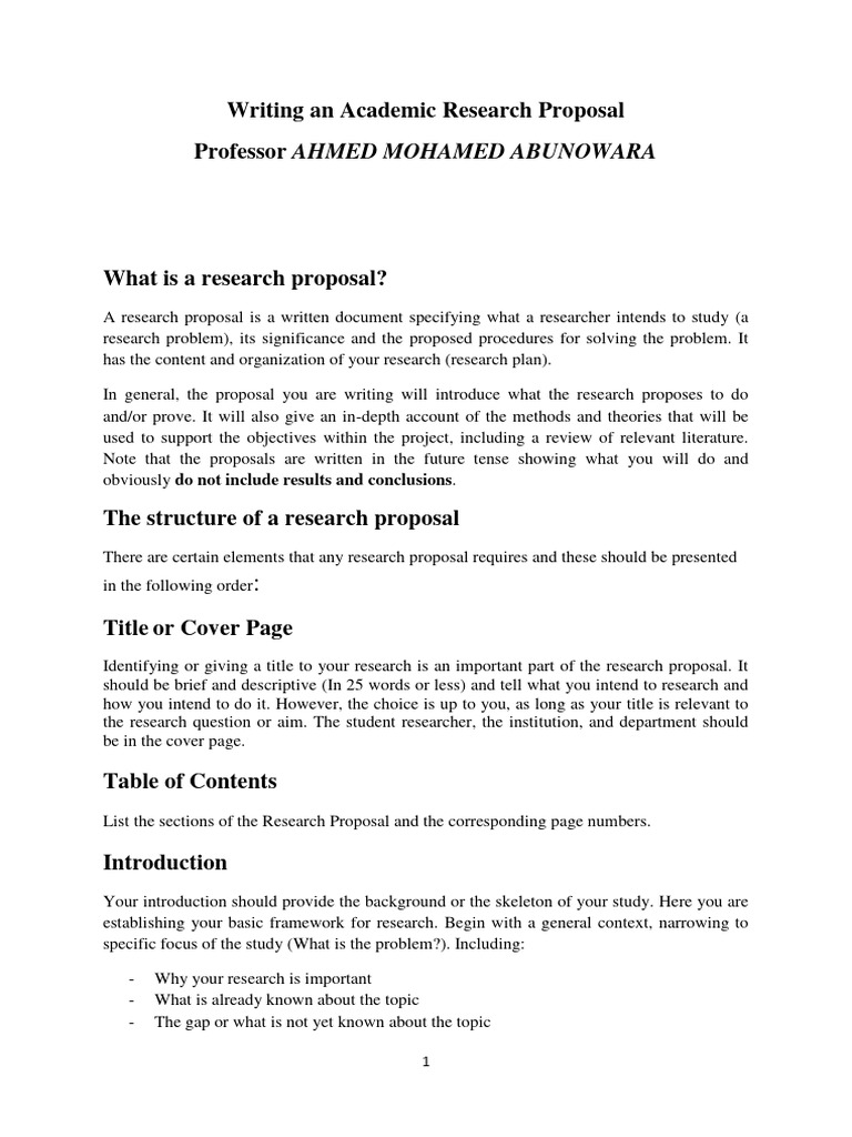 Writing A Research Proposal | PDF | Methodology | Intelligence