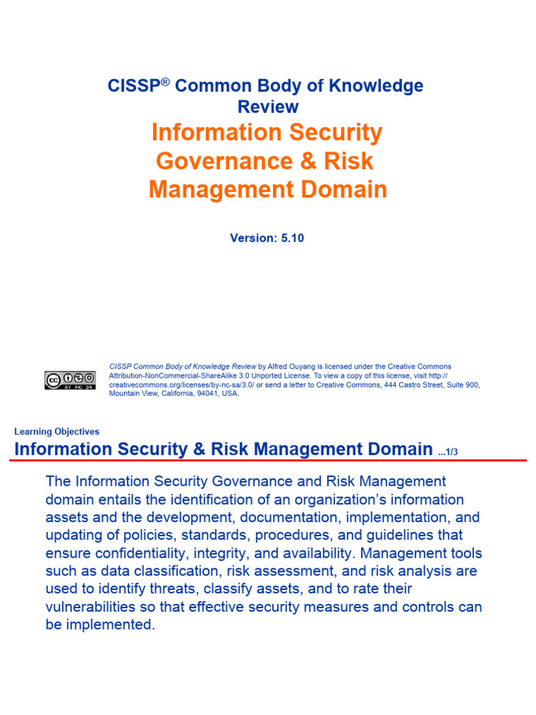 CISSP Common Body of Knowledge Review in (1) PDF Information Security Security