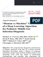 "Human Vs Machine" Validation of A Deep Learning Algorithm For Pediatric Middle Ear Infection Diagnosis