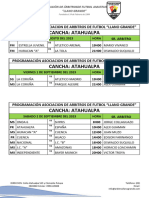 Liga Llano Grande 31, 1, 2, 3 de Septiembre 2023