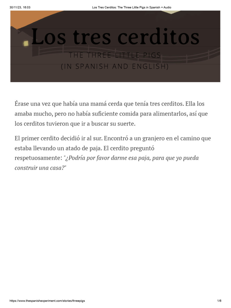 Los Tres Cerditos_ The Three Little Pigs in Spanish + Audio PDF