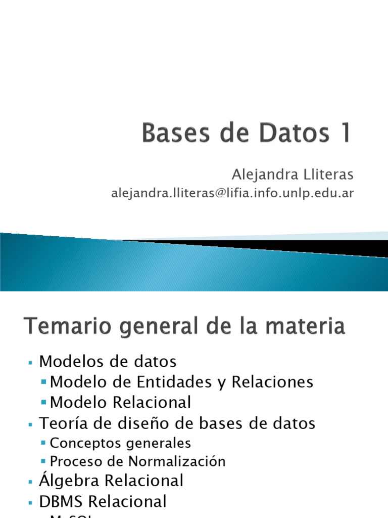 Clase 1 BBDD1 2023 | PDF | Base de datos relacional | Conjunto ...