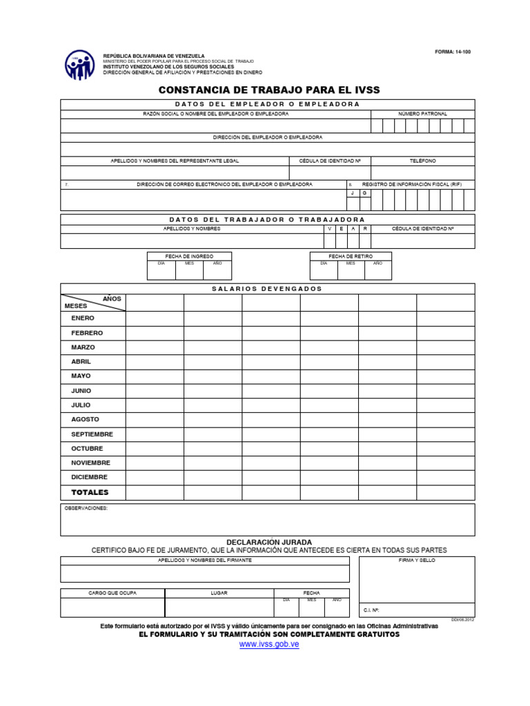 Forma 14 100 | PDF