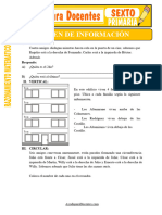 Fichas de Orden de Informacion para Sexto de Primaria