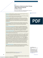 Efficacy and Safety of Ketamine Vs Electroconvulsive Therapy Among Patients With Major Depressive Episode A Systematic Review and Meta-Analysis