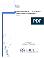 Actividad 1-Impacto Ambiental y Las Actividades Humanas en El Medio Ambiente