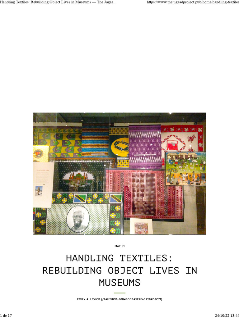 Handling Textiles Rebuilding Object Lives in Museums - The Jugaad ...