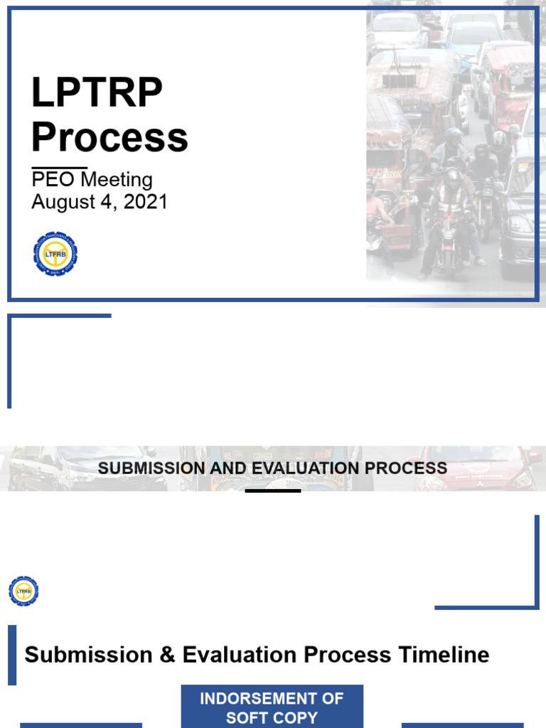 LPTRP Submission and Evaluation Process | PDF | Government