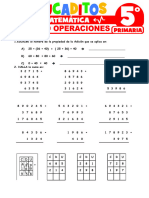 Cuatro Operaciones para Quinto Grado de Primaria